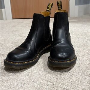 Dr. Martens Yellow and Black Leather Boots